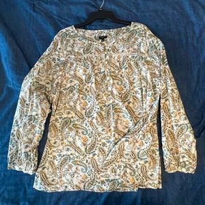 Talbots Lightweight Paisley Blouse Womens 2X